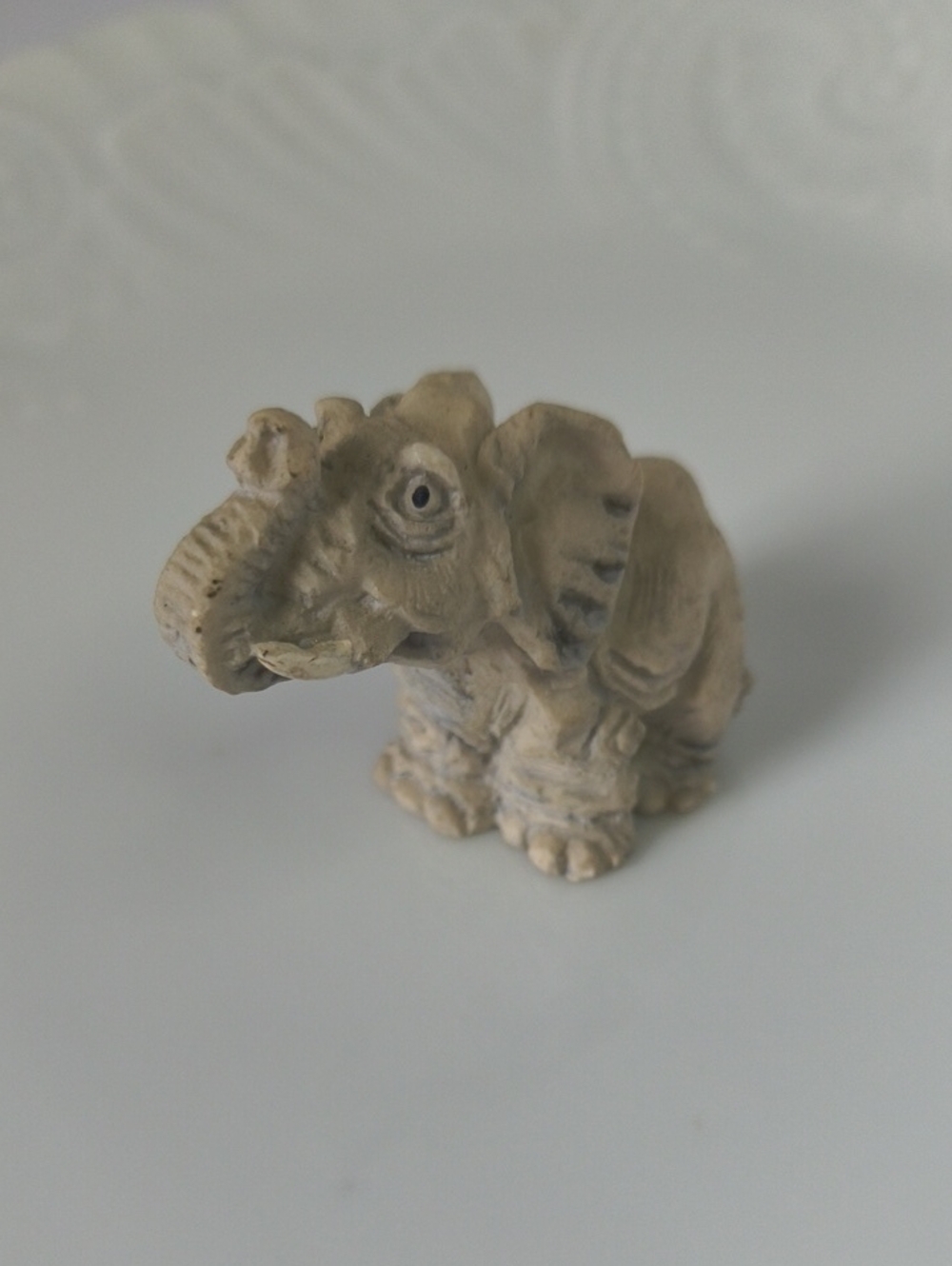 Elderly Elephant Figurine Miniature